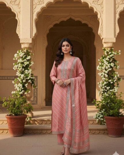 Pink Designer Kurta Set