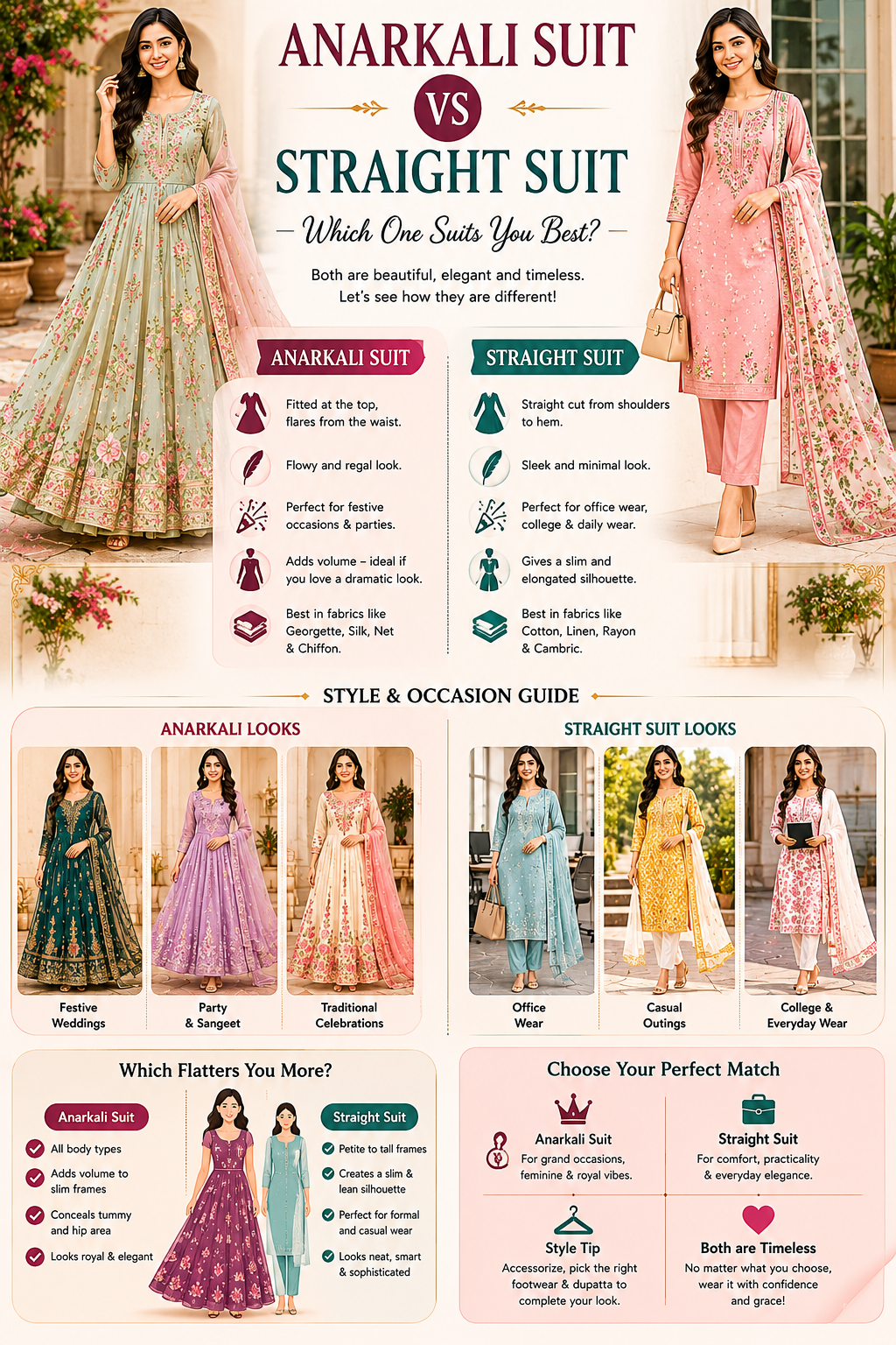 Anarkali vs Straight Suit: Which Suits Your Body Type?