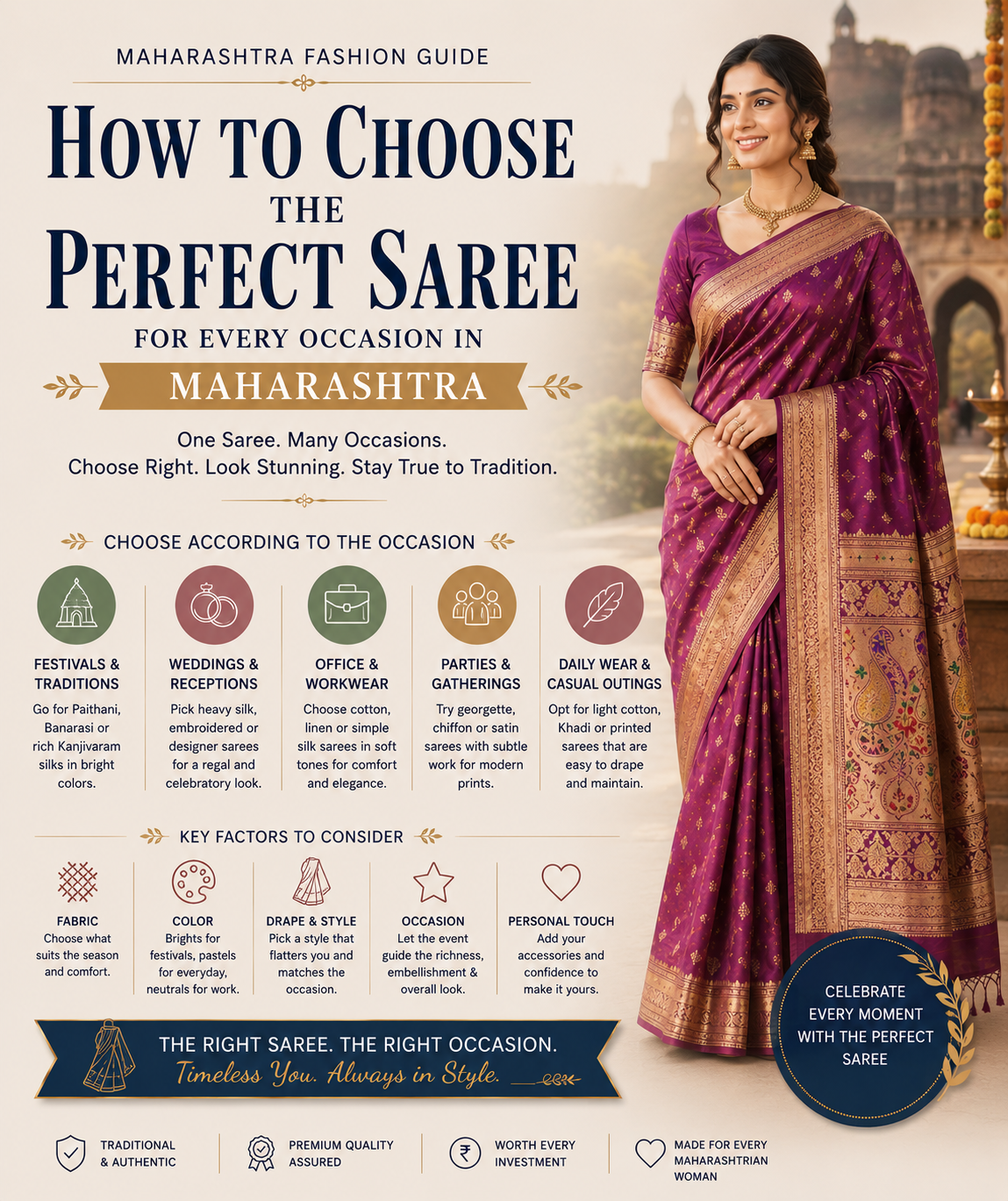 How to Choose the Perfect Saree for Every Occasion in Maharashtra